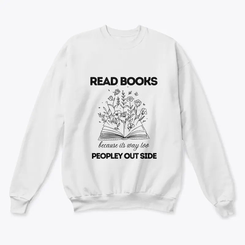 reads books its peopley outside